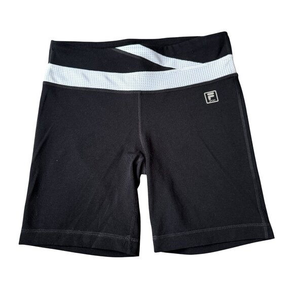 Fila Sport black and white drawstring compression shorts women's size small - Picture 1 of 6